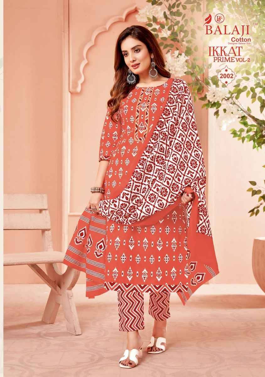 Ikkat Prime Vol-2 By Balaji Cotton 2001 To 2012 Series Beautiful Suits Colorful Stylish Fancy Casual Wear & Ethnic Wear Pure Cotton Print Dresses At Wholesale Price