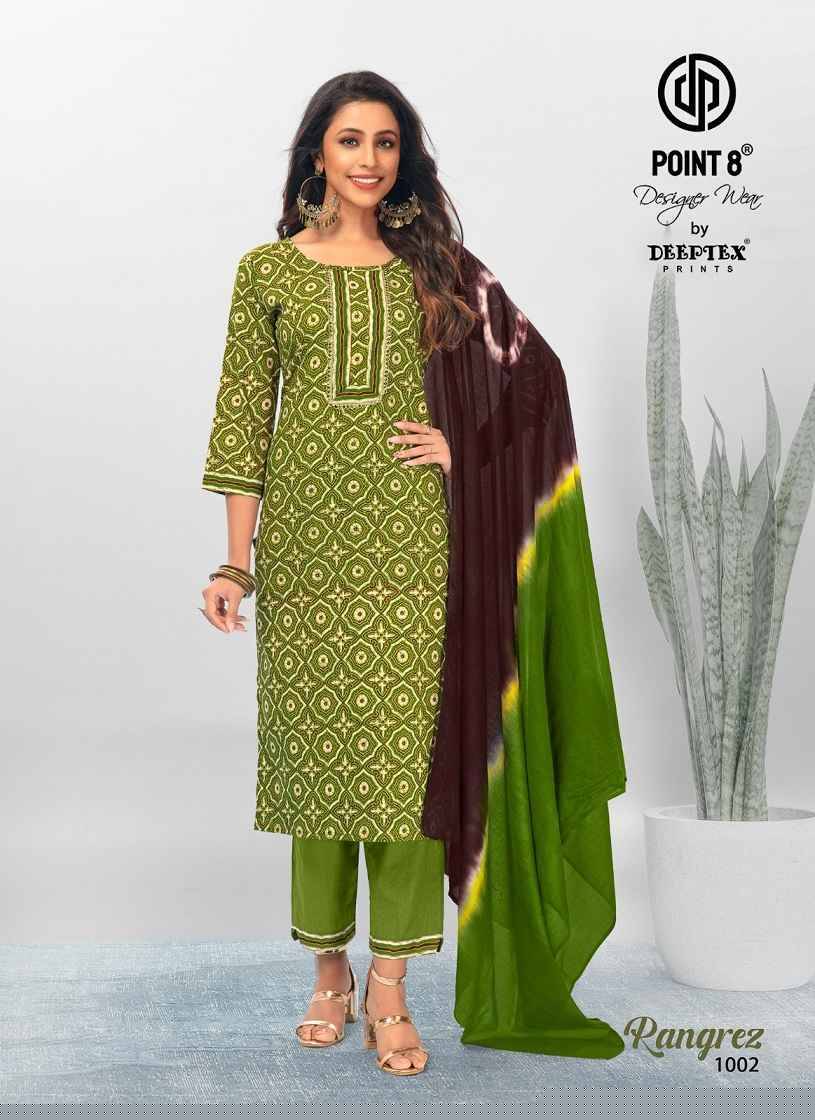 Rangrez Vol-1 By Deeptex Prints 1001 To 1010 Series Beautiful Suits Colorful Stylish Fancy Casual Wear & Ethnic Wear Pure Cotton Print Dresses At Wholesale Price