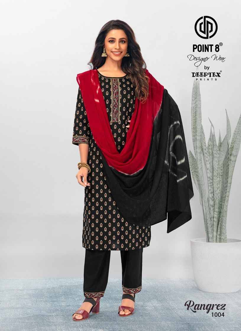 Rangrez Vol-1 By Deeptex Prints 1001 To 1010 Series Beautiful Suits Colorful Stylish Fancy Casual Wear & Ethnic Wear Pure Cotton Print Dresses At Wholesale Price