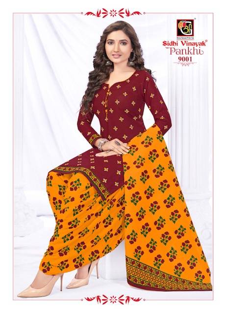 Pankhi Vol-9 By Sidhi Vinayak 9001 To 9012 Series Beautiful Suits Colorful Stylish Fancy Casual Wear & Ethnic Wear Cotton Print Dresses At Wholesale Price