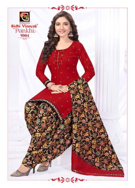 Pankhi Vol-9 By Sidhi Vinayak 9001 To 9012 Series Beautiful Suits Colorful Stylish Fancy Casual Wear & Ethnic Wear Cotton Print Dresses At Wholesale Price