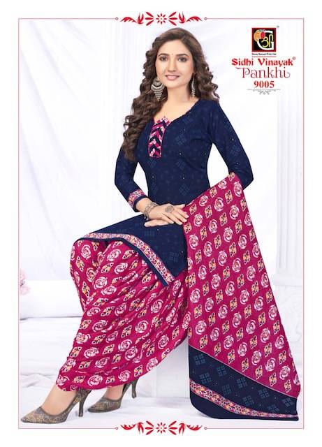 Pankhi Vol-9 By Sidhi Vinayak 9001 To 9012 Series Beautiful Suits Colorful Stylish Fancy Casual Wear & Ethnic Wear Cotton Print Dresses At Wholesale Price