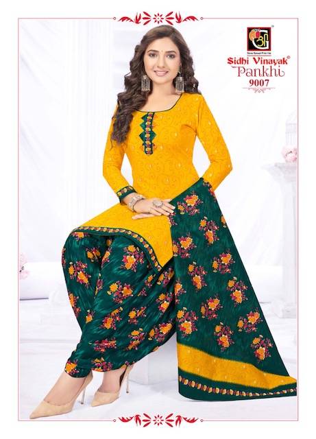 Pankhi Vol-9 By Sidhi Vinayak 9001 To 9012 Series Beautiful Suits Colorful Stylish Fancy Casual Wear & Ethnic Wear Cotton Print Dresses At Wholesale Price