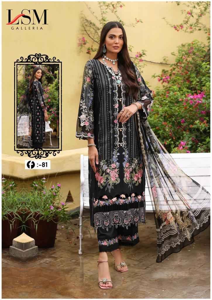 Firdous Queen Vol-8 By Lsm Galleria 81 To 86 Series Beautiful Pakistani Suits Stylish Fancy Colorful Casual Wear & Ethnic Wear Pure Lawn Dresses At Wholesale Price