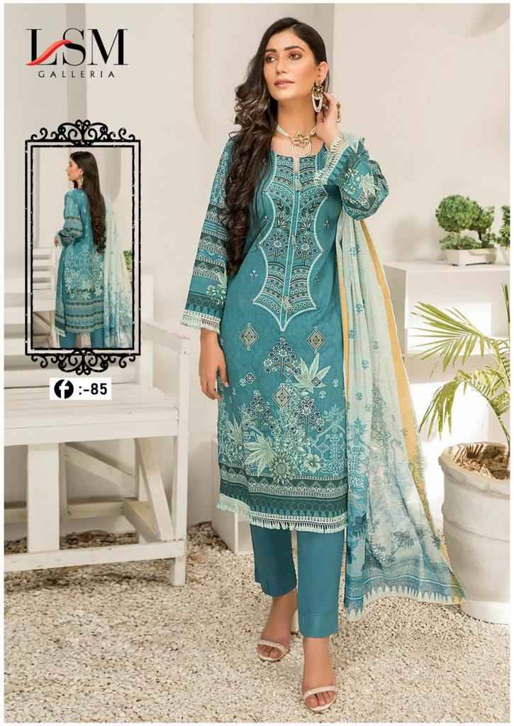 Firdous Queen Vol-8 By Lsm Galleria 81 To 86 Series Beautiful Pakistani Suits Stylish Fancy Colorful Casual Wear & Ethnic Wear Pure Lawn Dresses At Wholesale Price