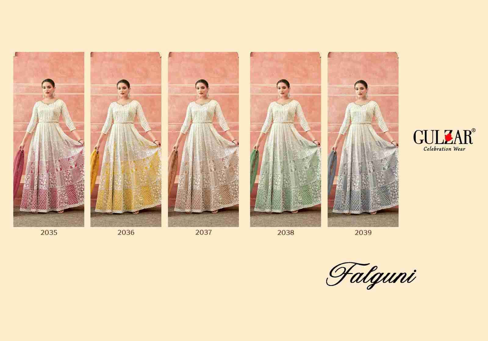 Falguni By Gulzar 2035 To 2039 Series Beautiful Stylish Fancy Colorful Casual Wear & Ethnic Wear Georgette Gowns With Dupatta At Wholesale Price
