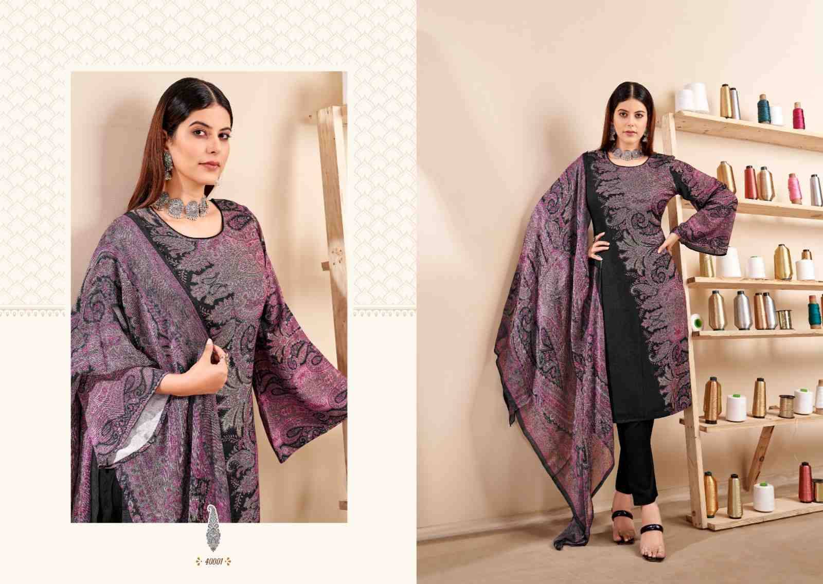 Sheen By Zsm 40001 To 40005 Series Beautiful Stylish Festive Suits Fancy Colorful Casual Wear & Ethnic Wear & Ready To Wear Pure Viscose Woolen Embroidered Dresses At Wholesale Price