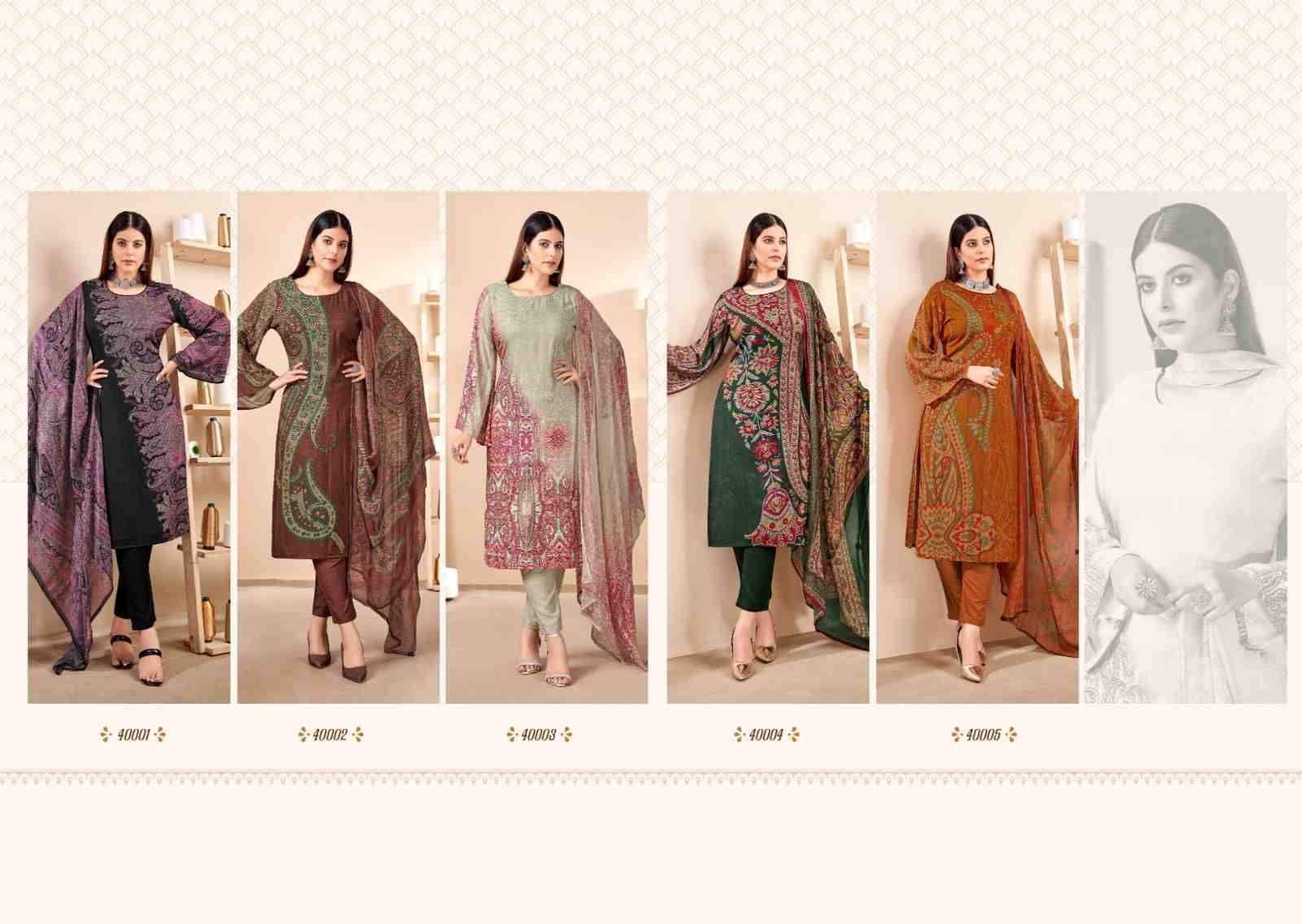 Sheen By Zsm 40001 To 40005 Series Beautiful Stylish Festive Suits Fancy Colorful Casual Wear & Ethnic Wear & Ready To Wear Pure Viscose Woolen Embroidered Dresses At Wholesale Price
