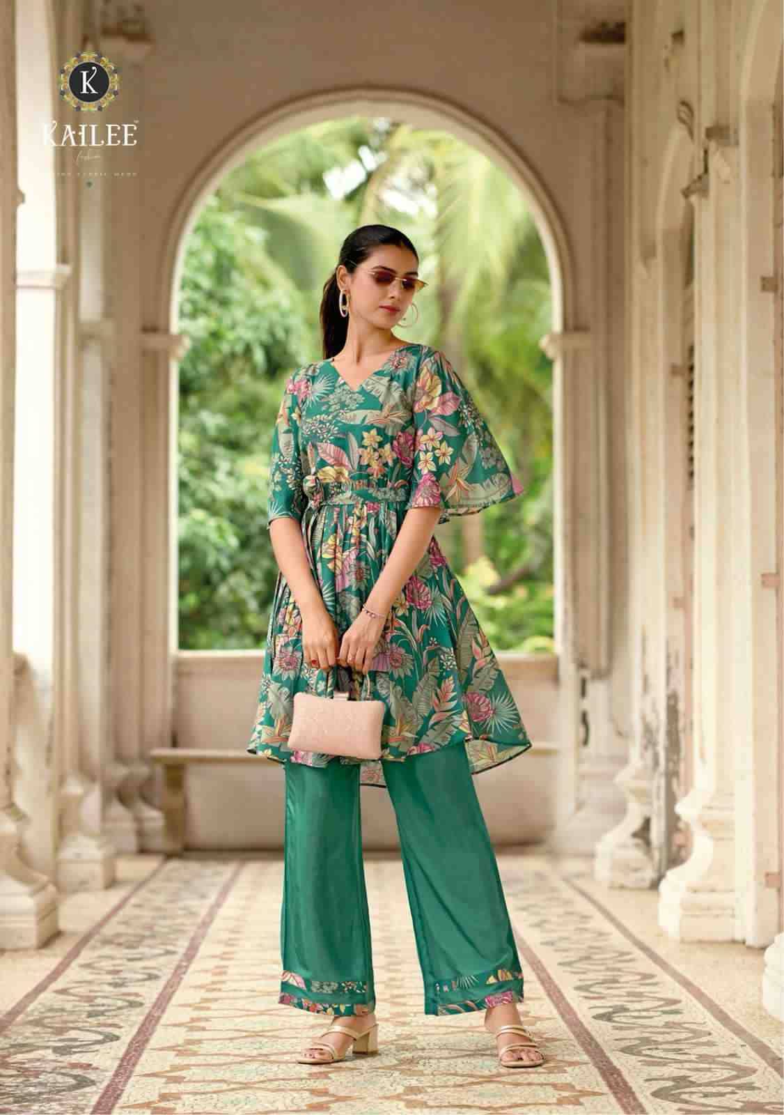 Eliza By Kailee 41321 To 41325 Series Designer Stylish Fancy Colorful Beautiful Party Wear & Ethnic Wear Collection Pure Viscose Muslin Silk Tops With Bottom At Wholesale Price