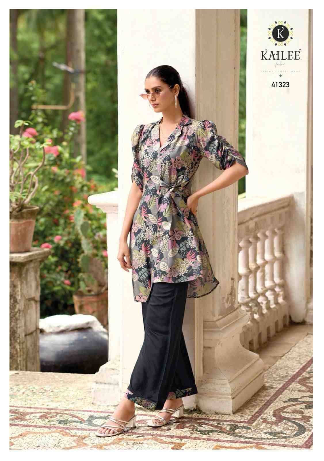Eliza By Kailee 41321 To 41325 Series Designer Stylish Fancy Colorful Beautiful Party Wear & Ethnic Wear Collection Pure Viscose Muslin Silk Tops With Bottom At Wholesale Price