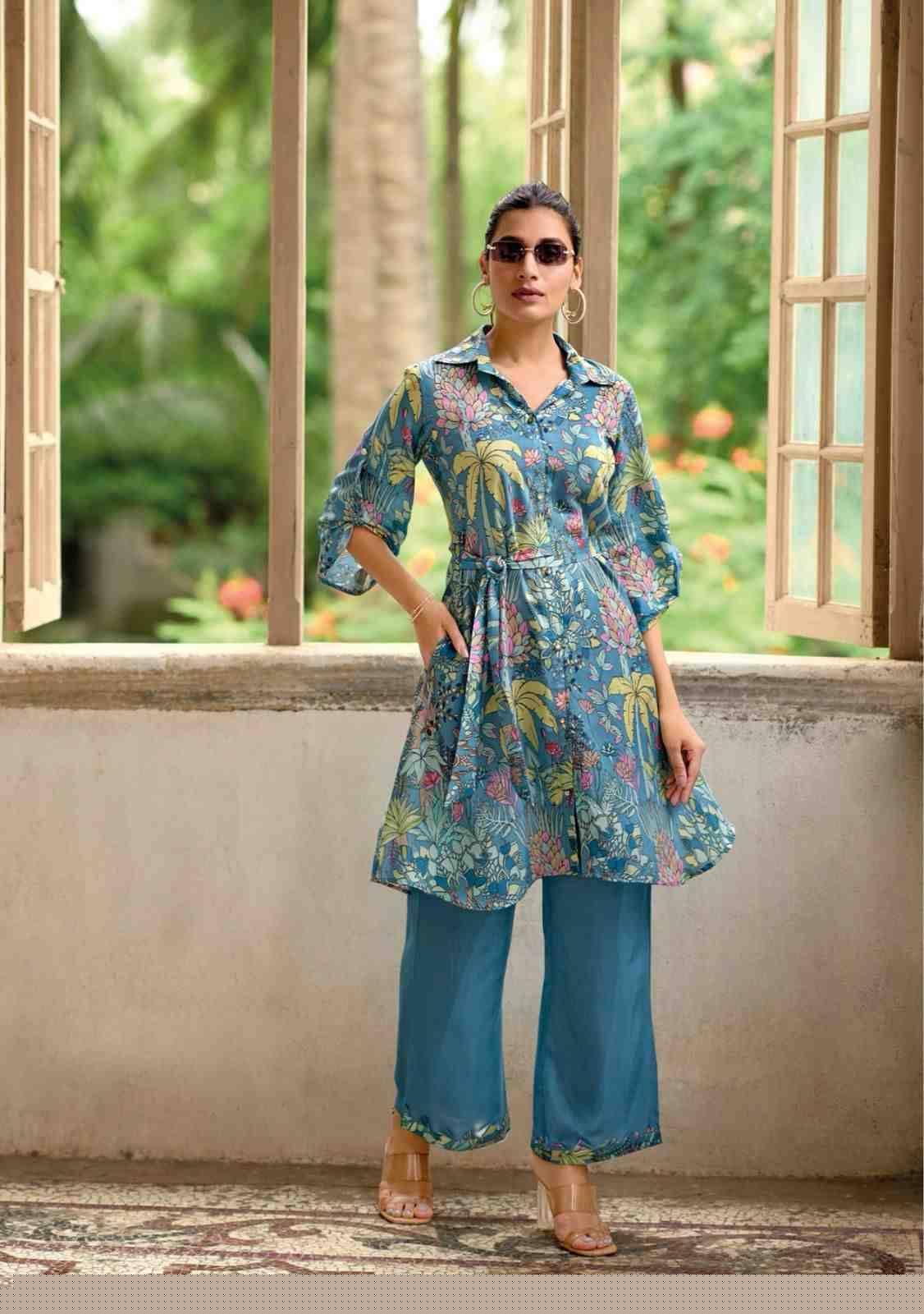 Eliza By Kailee 41321 To 41325 Series Designer Stylish Fancy Colorful Beautiful Party Wear & Ethnic Wear Collection Pure Viscose Muslin Silk Tops With Bottom At Wholesale Price