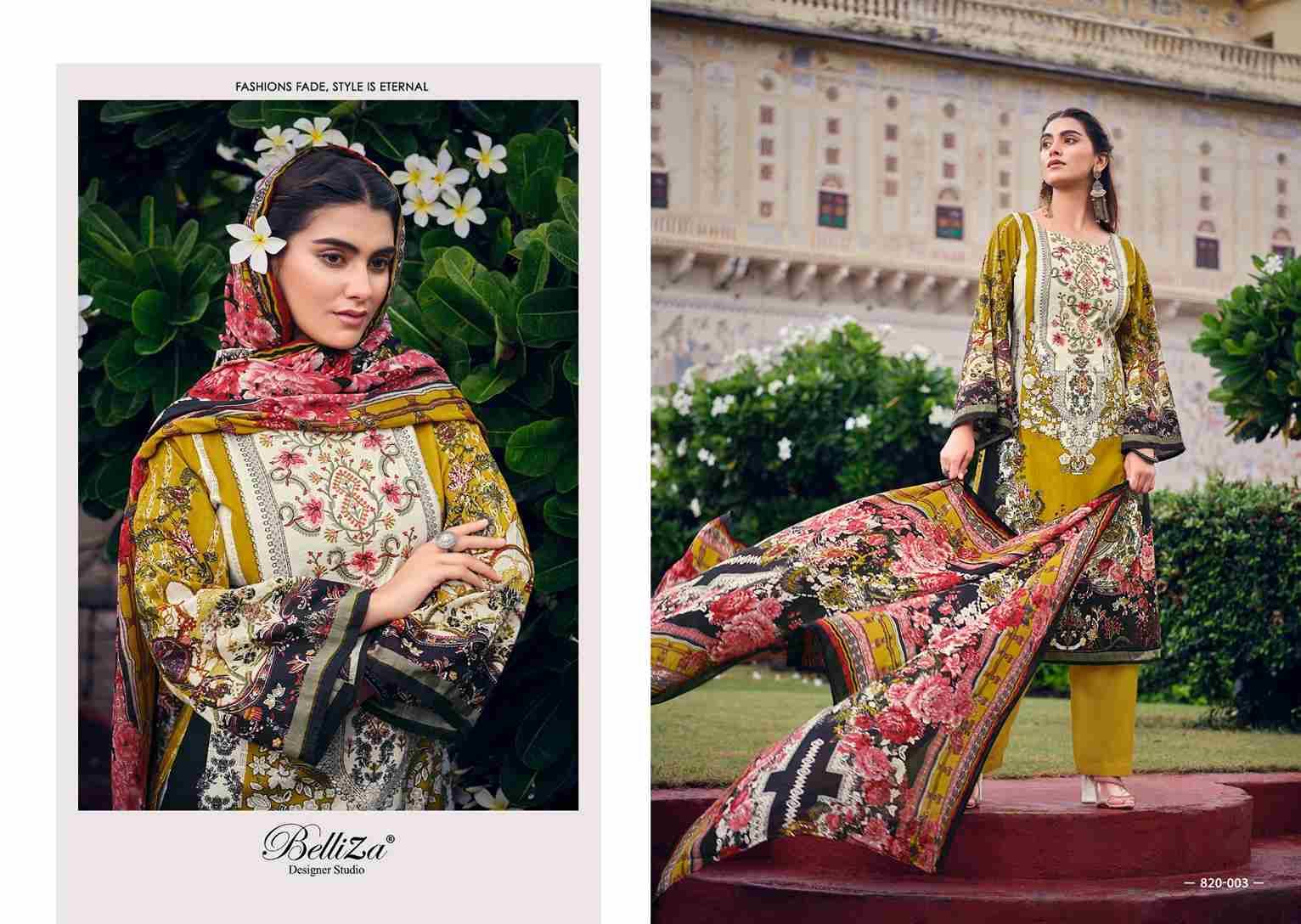 Naira Vol-13 Reloaded By Belliza 820-001 To 820-008 Series Beautiful Stylish Festive Suits Fancy Colorful Casual Wear & Ethnic Wear & Ready To Wear Pure Cotton Print With Work Dresses At Wholesale Price