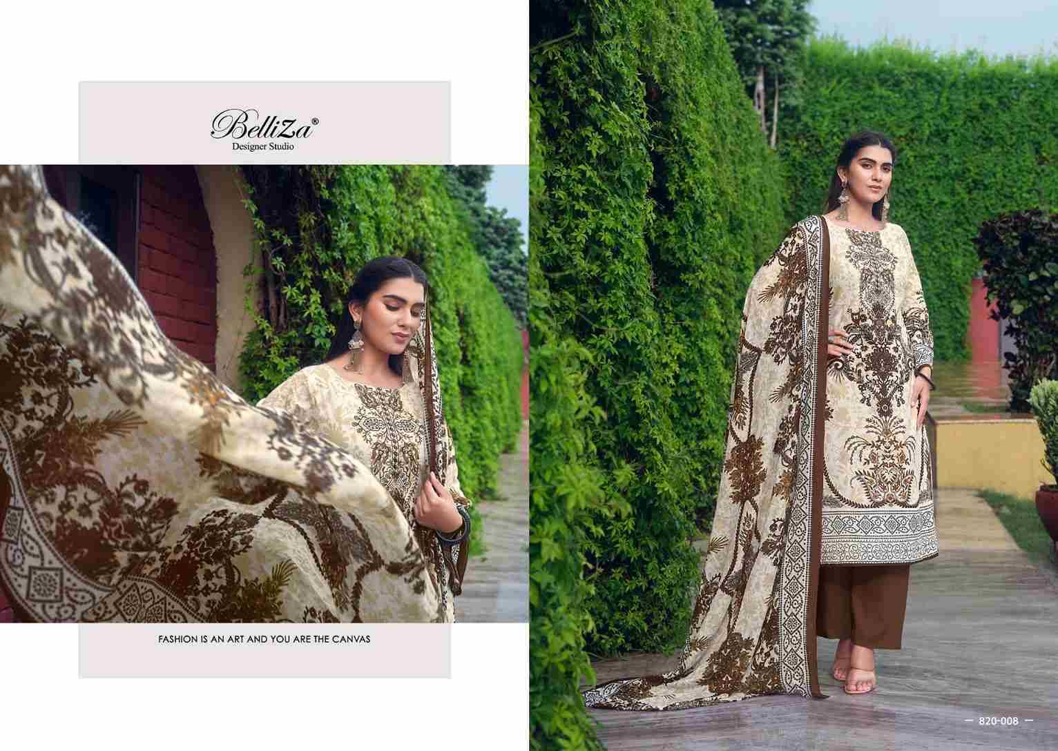 Naira Vol-13 Reloaded By Belliza 820-001 To 820-008 Series Beautiful Stylish Festive Suits Fancy Colorful Casual Wear & Ethnic Wear & Ready To Wear Pure Cotton Print With Work Dresses At Wholesale Price