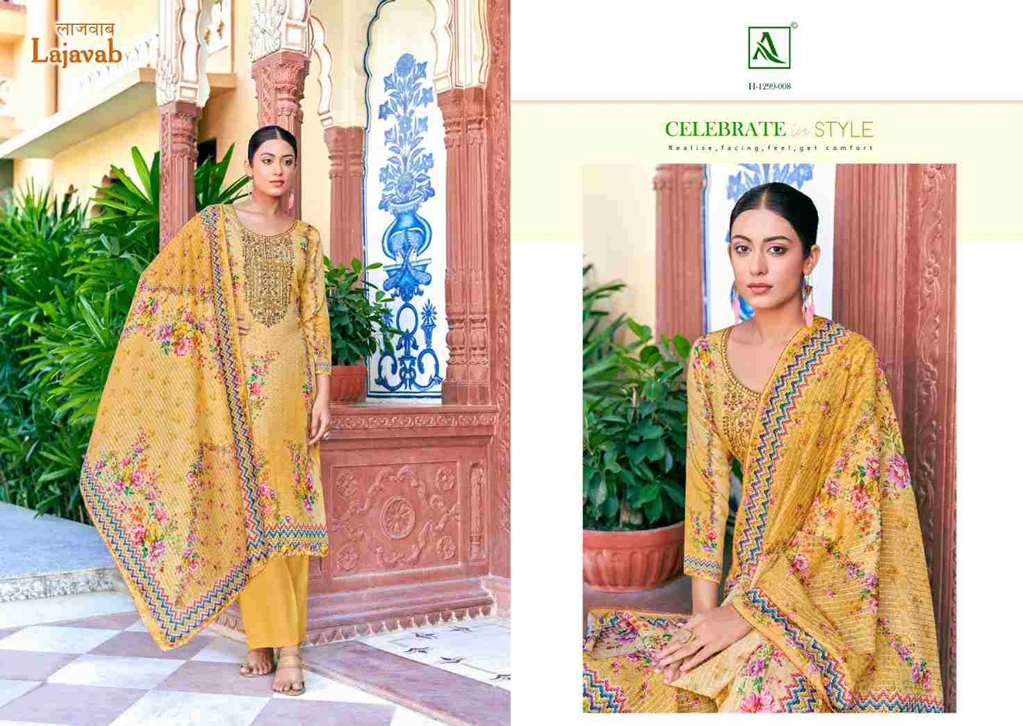 Lajavab By Alok Suits 1299-001 To 1299-008 Series Beautiful Stylish Festive Suits Fancy Colorful Casual Wear & Ethnic Wear & Ready To Wear Pure Jam Cotton Print With Work Dresses At Wholesale Price
