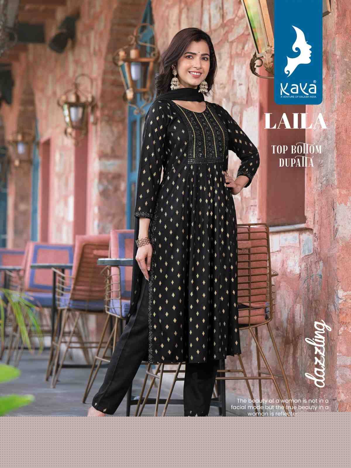 Laila By Kaya 01 To 08 Series Designer Festive Suits Beautiful Stylish Fancy Colorful Party Wear & Occasional Wear Rayon Print Dresses At Wholesale Price