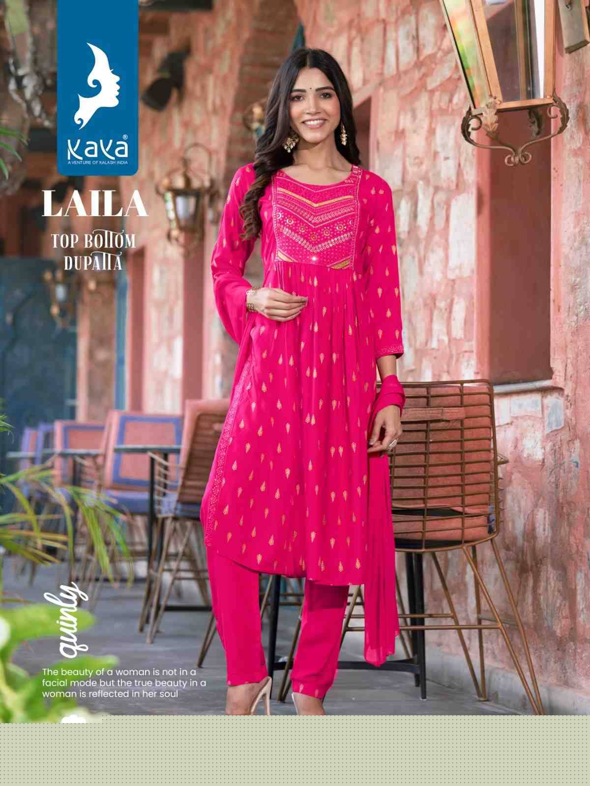 Laila By Kaya 01 To 08 Series Designer Festive Suits Beautiful Stylish Fancy Colorful Party Wear & Occasional Wear Rayon Print Dresses At Wholesale Price