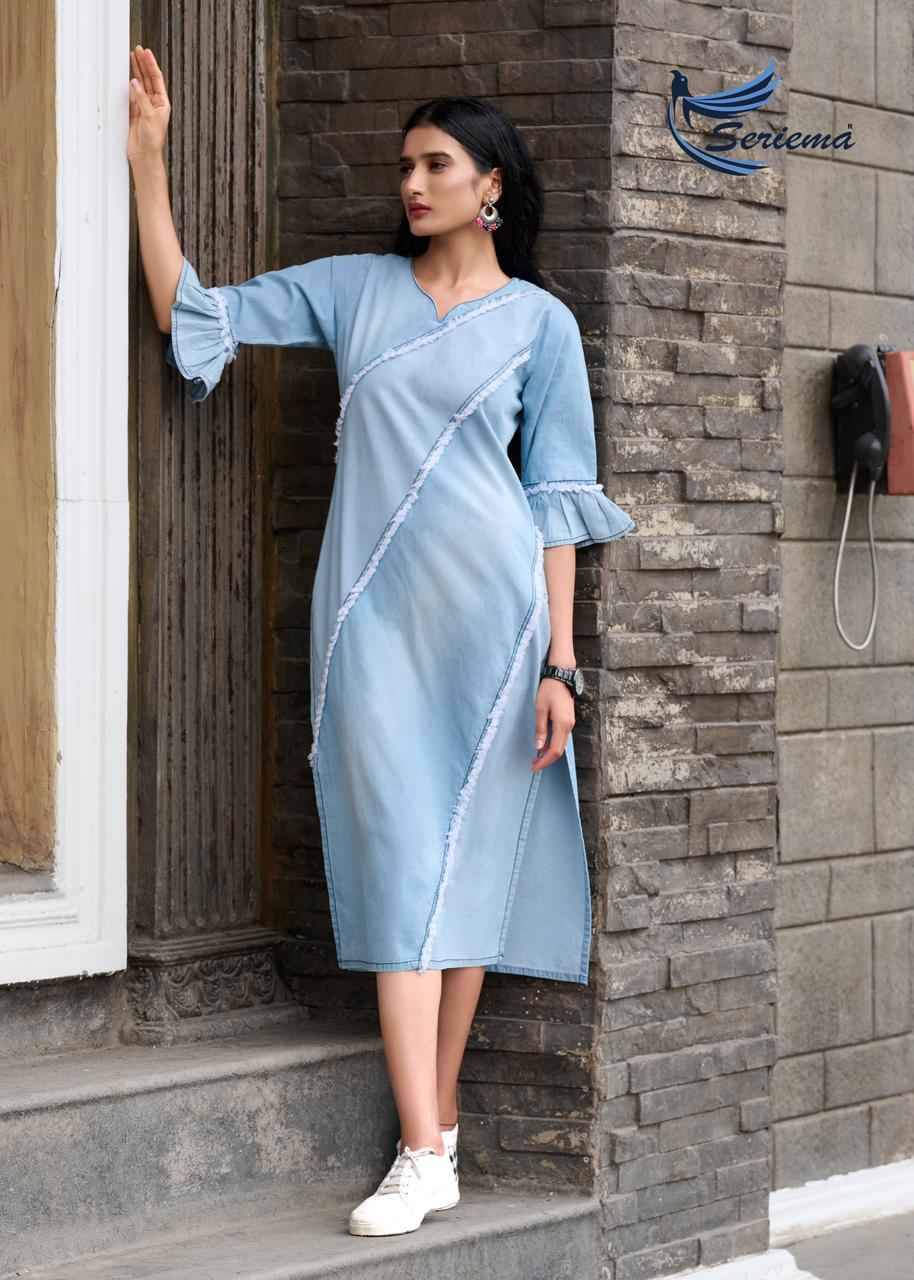 Kumb Capture Vol-5 By Sparrow 1228 To 1233 Series Designer Stylish Fancy Colorful Beautiful Party Wear & Ethnic Wear Collection Viscose Cotton Denim Kurtis At Wholesale Price