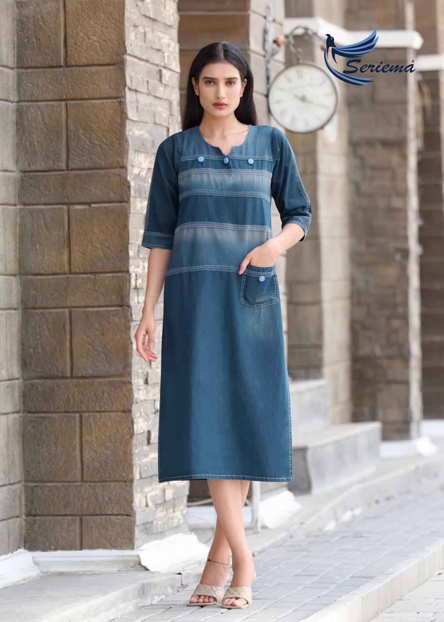 Kumb Capture Vol-5 By Sparrow 1228 To 1233 Series Designer Stylish Fancy Colorful Beautiful Party Wear & Ethnic Wear Collection Viscose Cotton Denim Kurtis At Wholesale Price