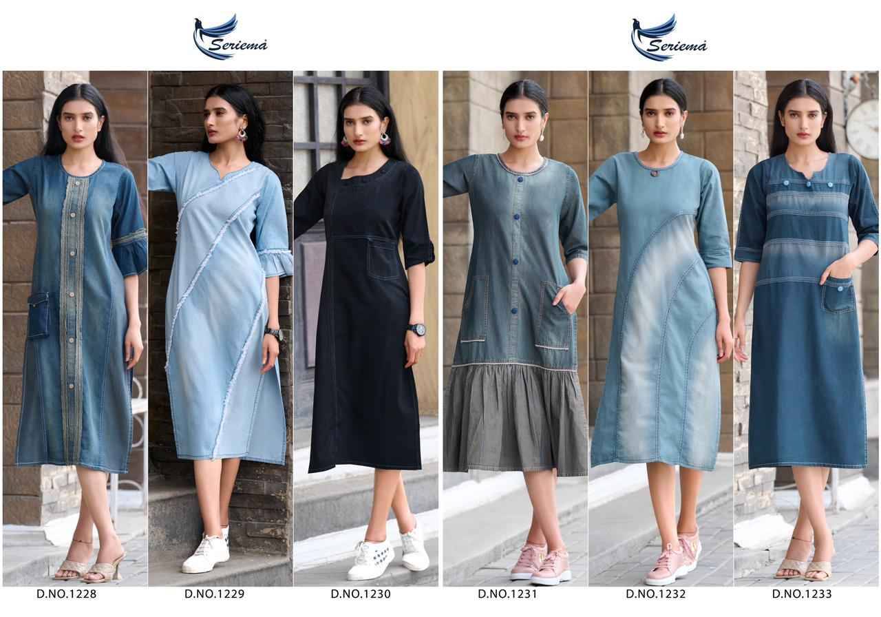 Kumb Capture Vol-5 By Sparrow 1228 To 1233 Series Designer Stylish Fancy Colorful Beautiful Party Wear & Ethnic Wear Collection Viscose Cotton Denim Kurtis At Wholesale Price
