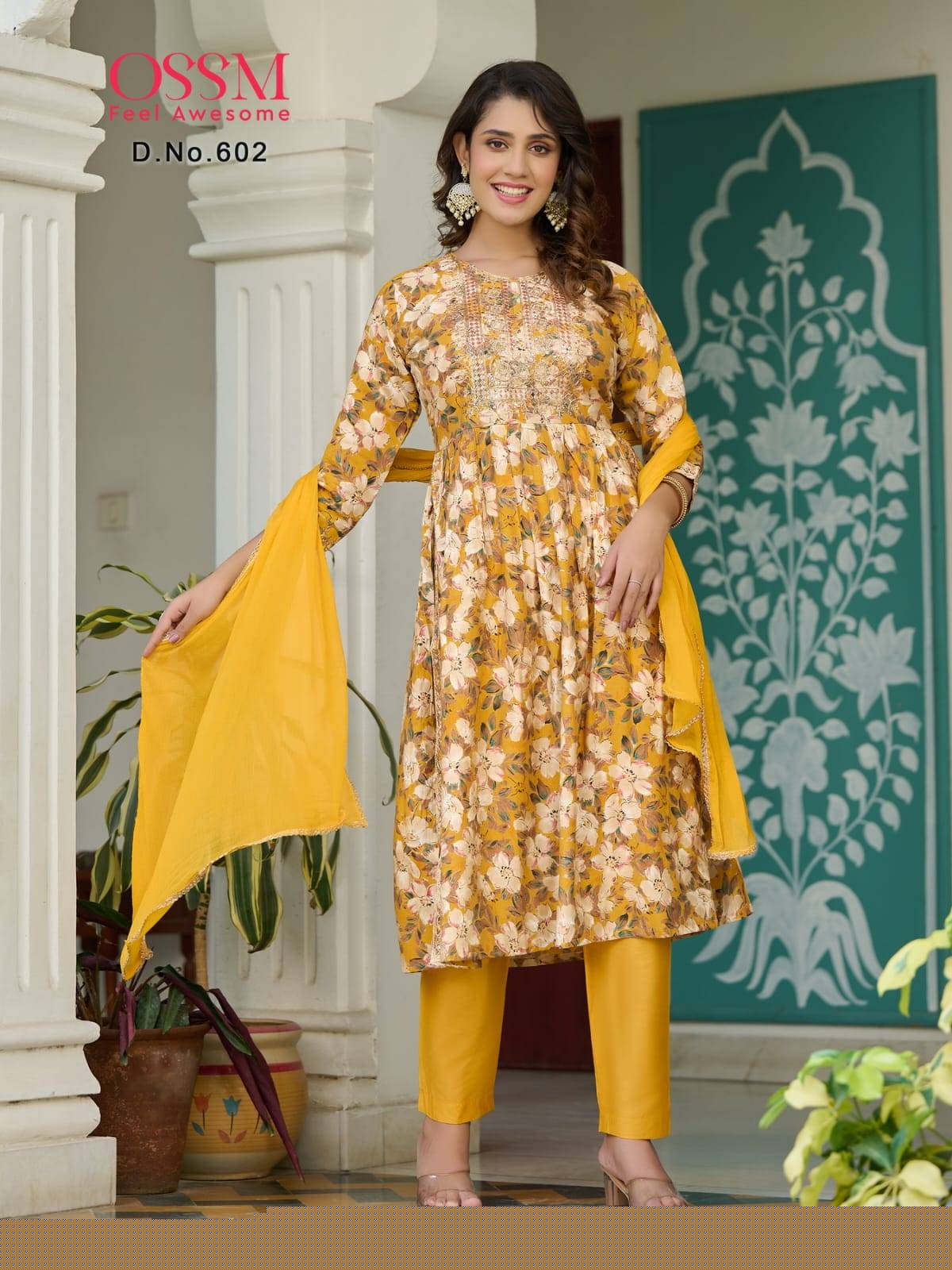 Mannat Vol-6 By Ossm 601 To 606 Series Designer Festive Suits Beautiful Stylish Fancy Colorful Party Wear & Occasional Wear Modal Chanderi Embroidery Dresses At Wholesale Price