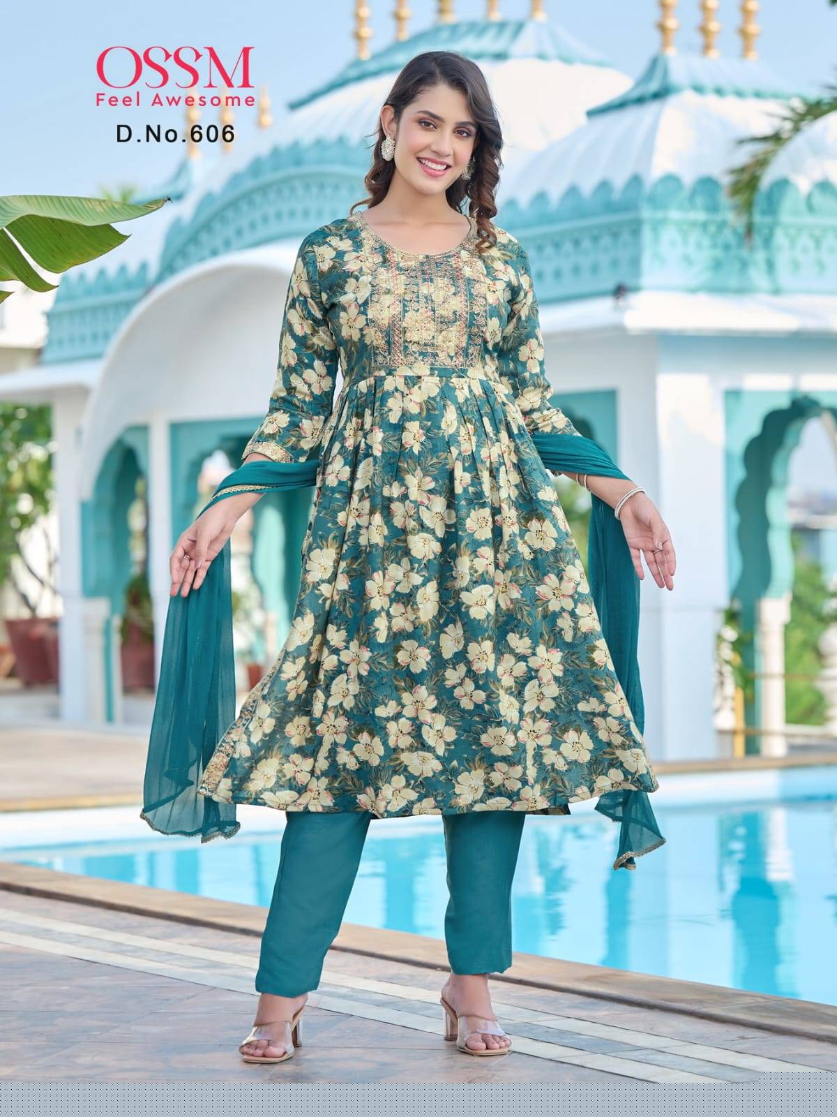 Mannat Vol-6 By Ossm 601 To 606 Series Designer Festive Suits Beautiful Stylish Fancy Colorful Party Wear & Occasional Wear Modal Chanderi Embroidery Dresses At Wholesale Price