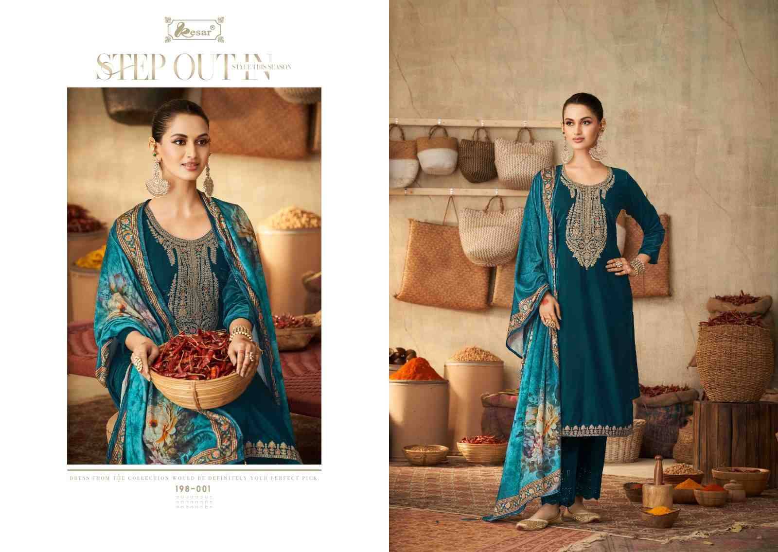 Daira By Kesar 198-001 To 198-006 Series Beautiful Stylish Festive Suits Fancy Colorful Casual Wear & Ethnic Wear & Ready To Wear Pure Velvet Print With Work Dresses At Wholesale Price