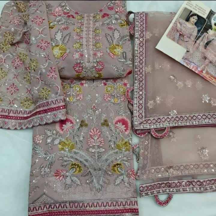 Rose Tex Hit Design 115 By Rose Tex Pakistani Stylish Beautiful Colourful Printed & Embroidered Party Wear & Occasional Wear Faux Georgette Embroidered Dresses At Wholesale Price