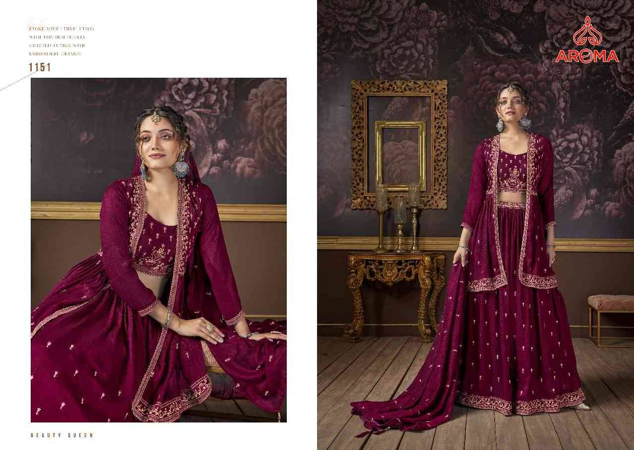 Bansuri By Aroma 1150 To 1153 Series Designer Beautiful Wedding Bridal Collection Occasional Wear & Party Wear Premium Silk Lehengas At Wholesale Price