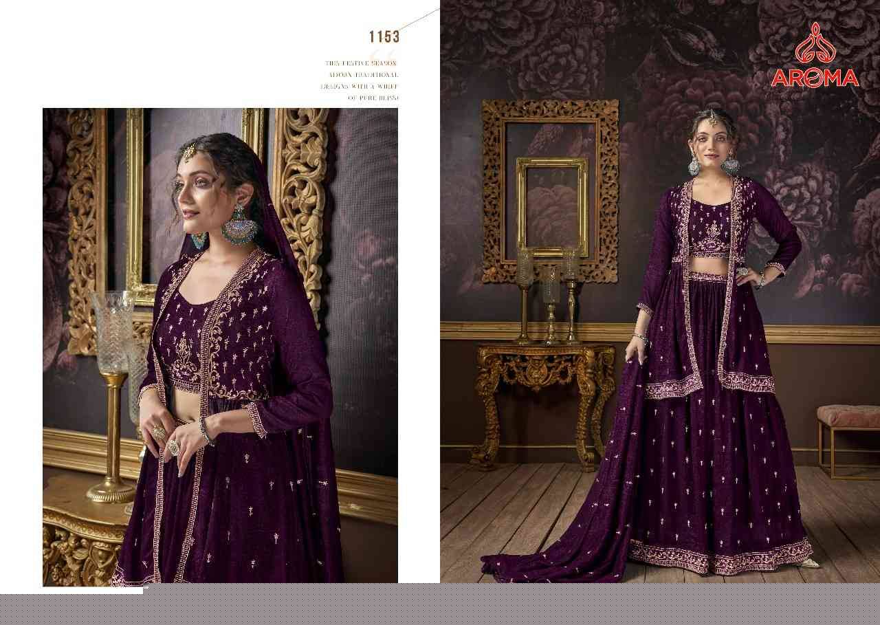 Bansuri By Aroma 1150 To 1153 Series Designer Beautiful Wedding Bridal Collection Occasional Wear & Party Wear Premium Silk Lehengas At Wholesale Price