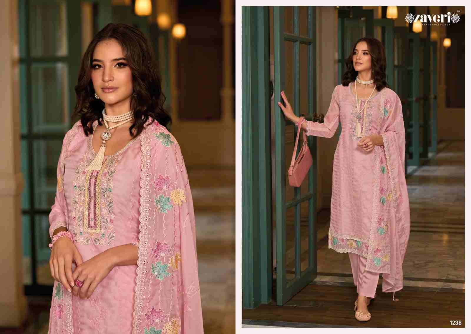 Jil-Mil Vol-2 By Zaveri 1237 To 1239 Series Designer Festive Suits Beautiful Fancy Colorful Stylish Party Wear & Occasional Wear Soft Organza Dresses At Wholesale Price