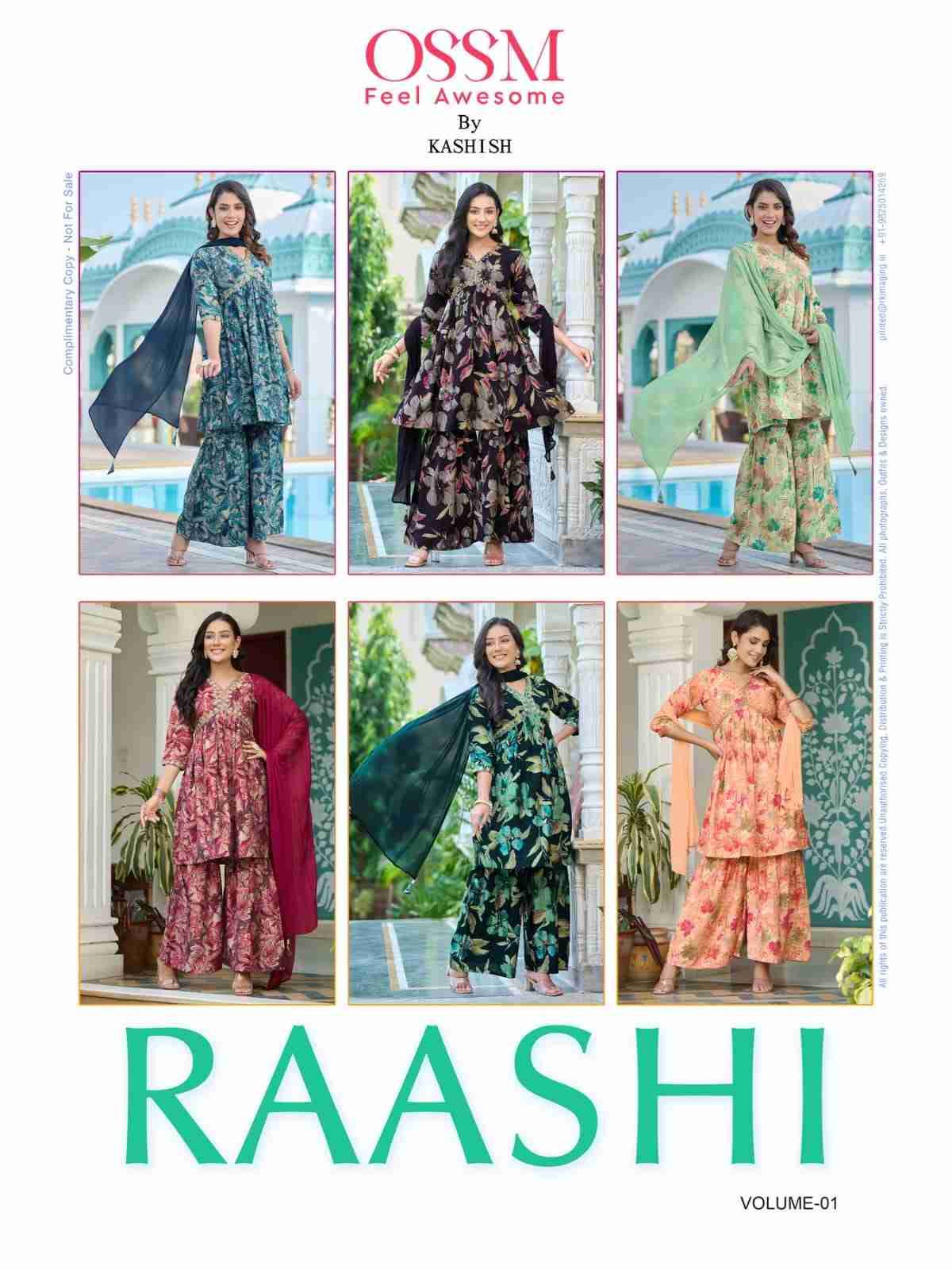 Raashi Vol- By Ossm 101 To 106 Series Beautiful Stylish Sharara Suits Fancy Colorful Casual Wear & Ethnic Wear & Ready To Wear Modal Chanderi Print Dresses At Wholesale Price