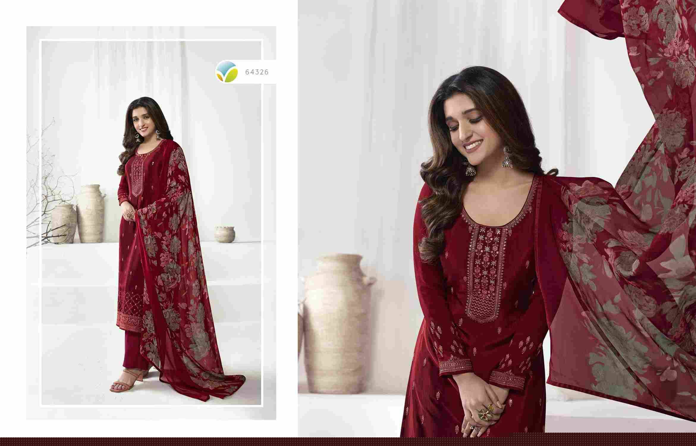 Royal Crepe Vol-43 By Vinay Fashion 64321 To 64328 Series Designer Festive Sharara Suits Collection Beautiful Stylish Fancy Colorful Party Wear & Occasional Wear Royal Crepe Dresses At Wholesale Price