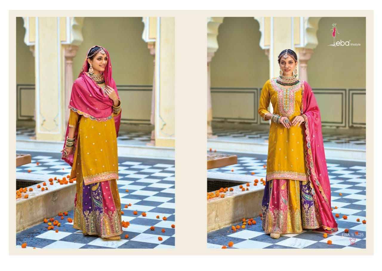 Safroon Vol-3 By Eba Lifestyle 1624 To 1625 Series Beautiful Festive Suits Colorful Stylish Fancy Casual Wear & Ethnic Wear Silk Embroidery Dresses At Wholesale Price