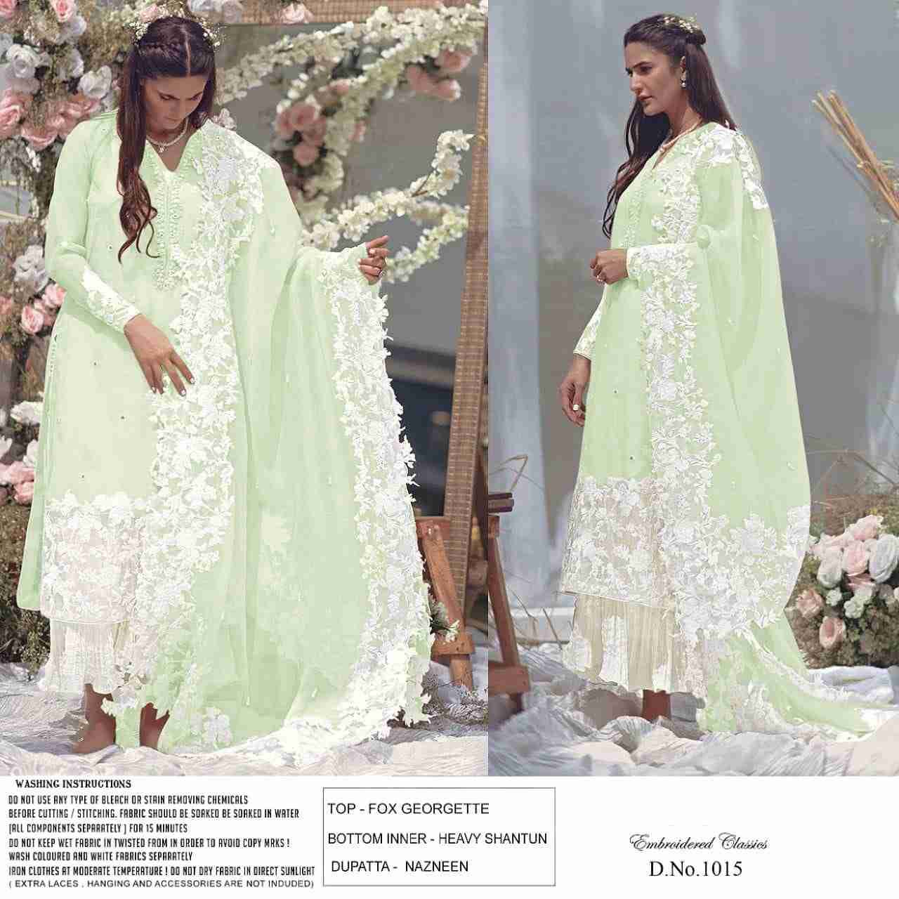 Rose Tex 1015 Colours By Rose Tex 1015-A To 1015-D Series Beautiful Stylish Suits Fancy Colorful Casual Wear & Ethnic Wear & Ready To Wear Heavy Faux Georgette Dresses At Wholesale Price