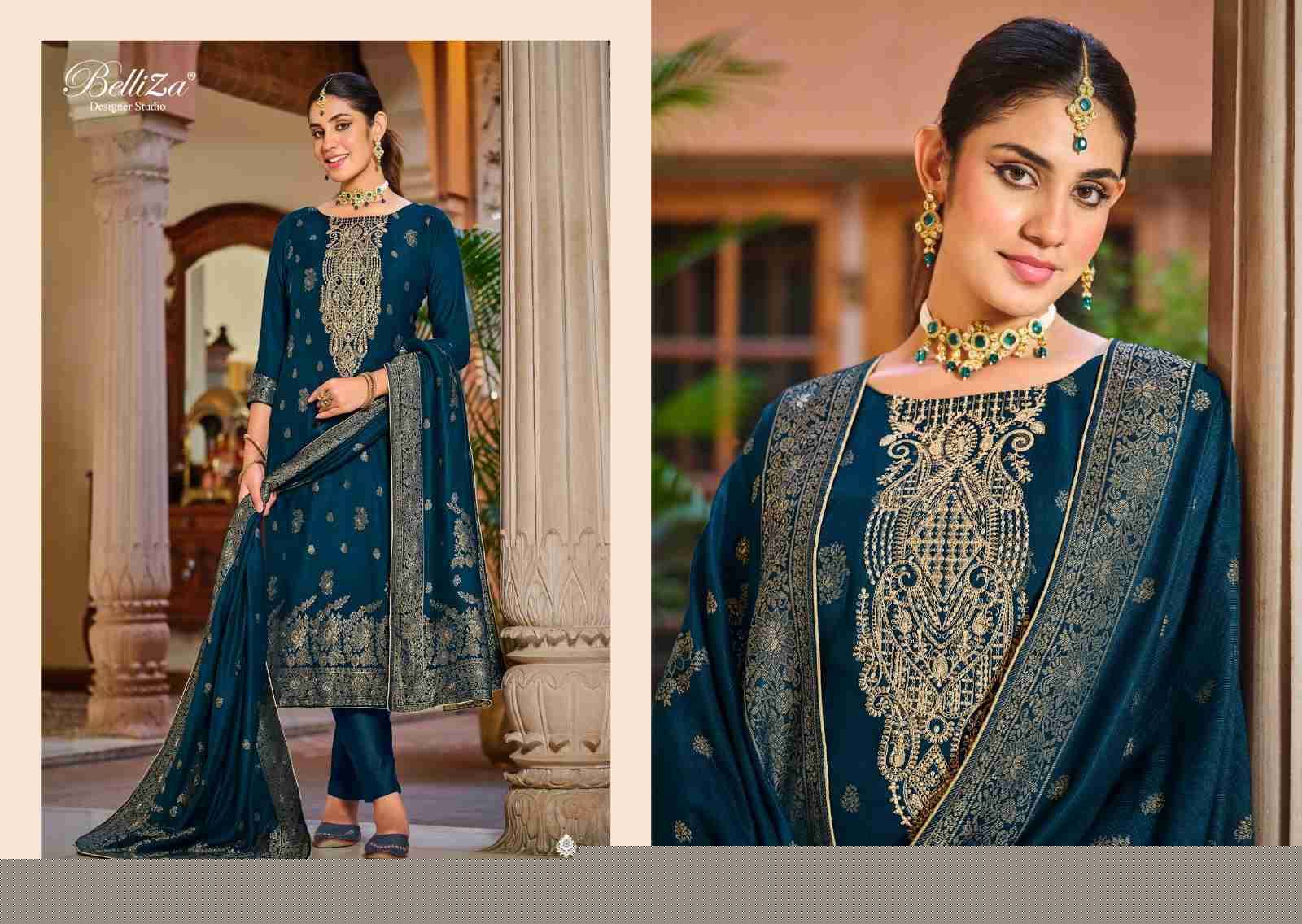 Shalimar By Belliza 825-001 To 825-006 Series Beautiful Festive Suits Colorful Stylish Fancy Casual Wear & Ethnic Wear Pure Viscose Pashmina Embroidered Dresses At Wholesale Price