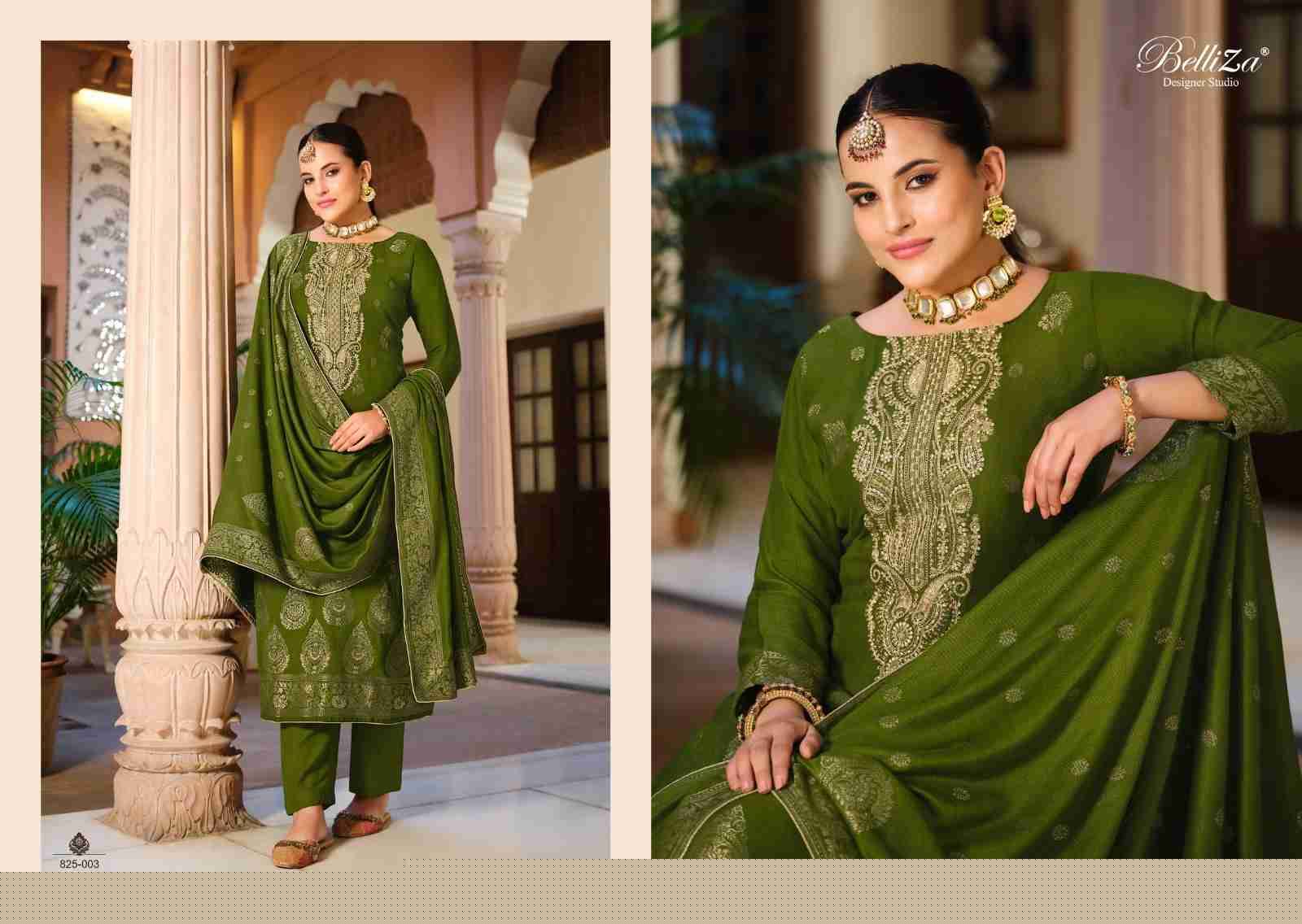 Shalimar By Belliza 825-001 To 825-006 Series Beautiful Festive Suits Colorful Stylish Fancy Casual Wear & Ethnic Wear Pure Viscose Pashmina Embroidered Dresses At Wholesale Price