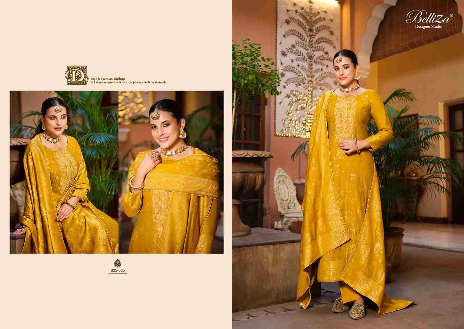 Shalimar By Belliza 825-001 To 825-006 Series Beautiful Festive Suits Colorful Stylish Fancy Casual Wear & Ethnic Wear Pure Viscose Pashmina Embroidered Dresses At Wholesale Price