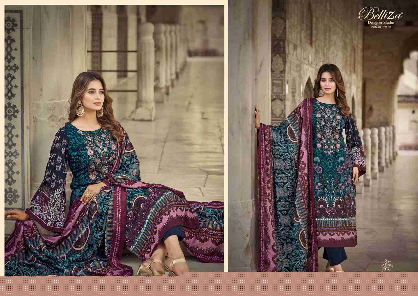 Nooriyat By Belliza 822-001 To 822-008 Series Beautiful Festive Suits Stylish Fancy Colorful Party Wear & Occasional Wear Pure Crepe Dresses At Wholesale Price