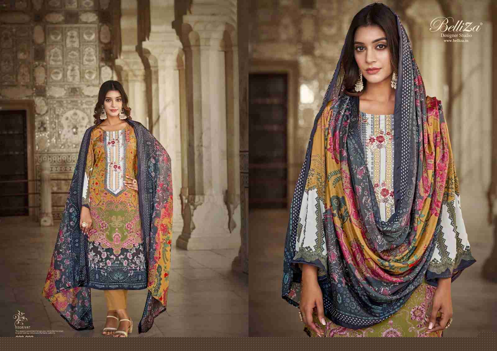 Nooriyat By Belliza 822-001 To 822-008 Series Beautiful Festive Suits Stylish Fancy Colorful Party Wear & Occasional Wear Pure Crepe Dresses At Wholesale Price