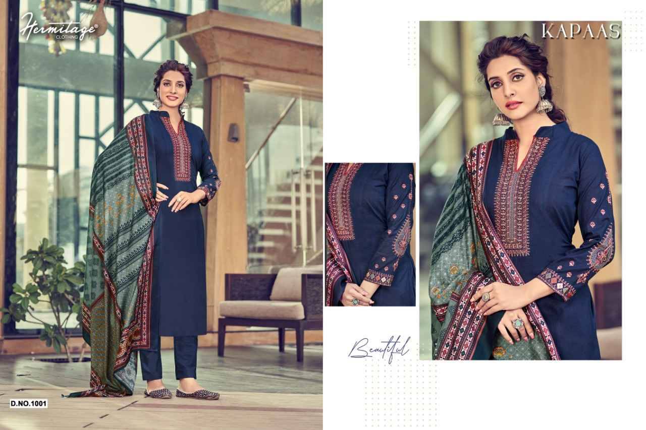 Kapaas By Hermitage 1001 To 1008 Series Beautiful Festive Suits Stylish Fancy Colorful Party Wear & Occasional Wear Pure Lawn Cotton Dresses At Wholesale Price