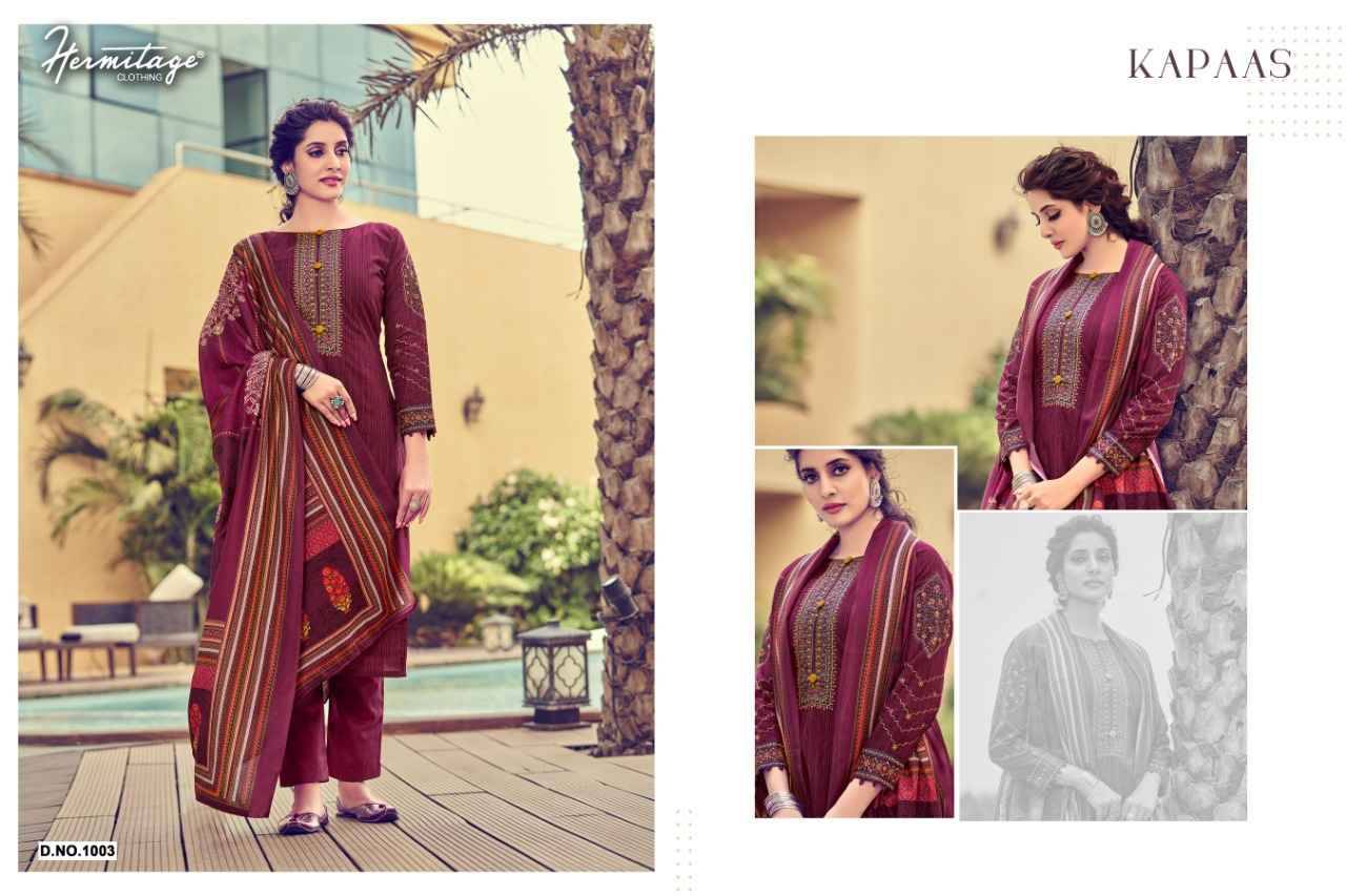 Kapaas By Hermitage 1001 To 1008 Series Beautiful Festive Suits Stylish Fancy Colorful Party Wear & Occasional Wear Pure Lawn Cotton Dresses At Wholesale Price