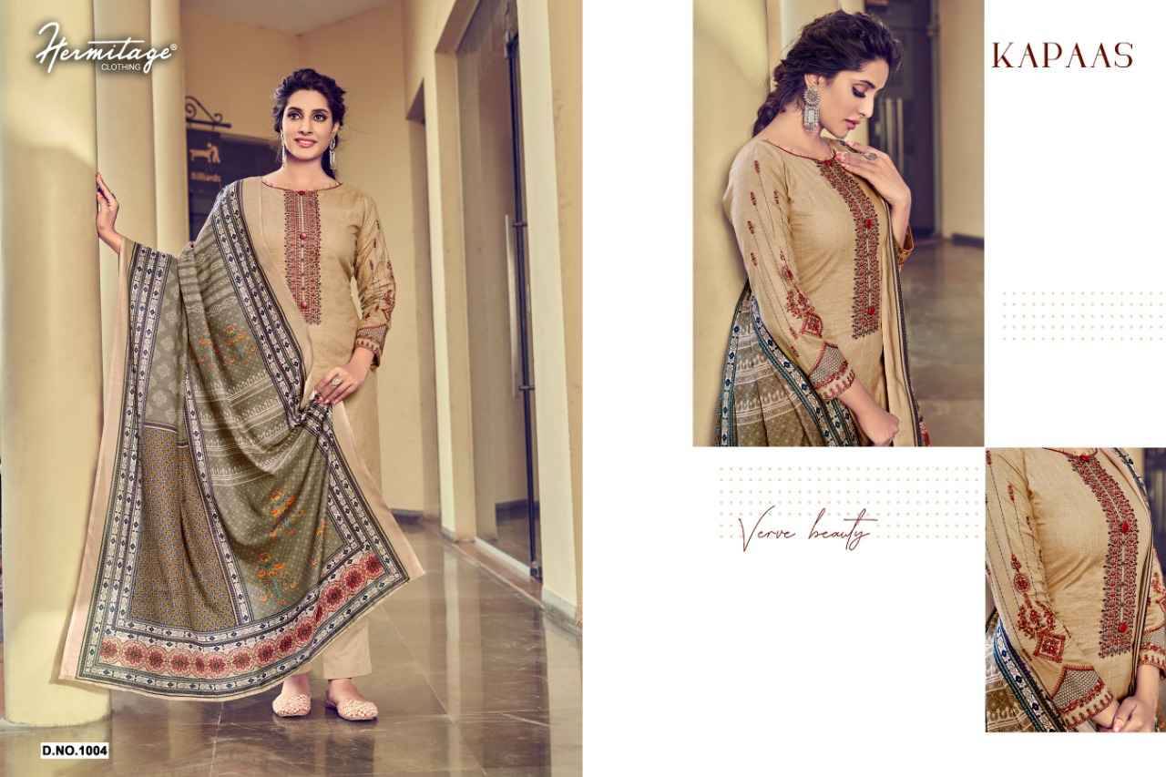 Kapaas By Hermitage 1001 To 1008 Series Beautiful Festive Suits Stylish Fancy Colorful Party Wear & Occasional Wear Pure Lawn Cotton Dresses At Wholesale Price