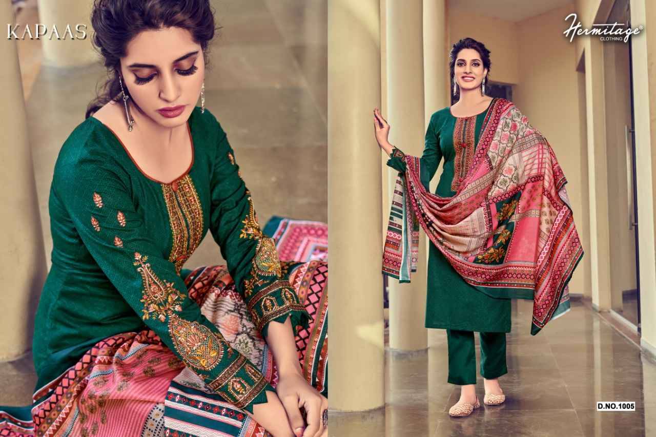 Kapaas By Hermitage 1001 To 1008 Series Beautiful Festive Suits Stylish Fancy Colorful Party Wear & Occasional Wear Pure Lawn Cotton Dresses At Wholesale Price