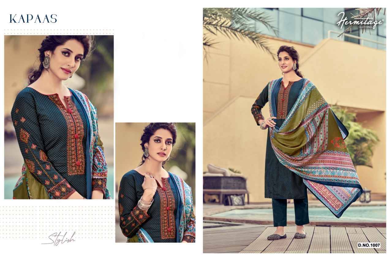 Kapaas By Hermitage 1001 To 1008 Series Beautiful Festive Suits Stylish Fancy Colorful Party Wear & Occasional Wear Pure Lawn Cotton Dresses At Wholesale Price