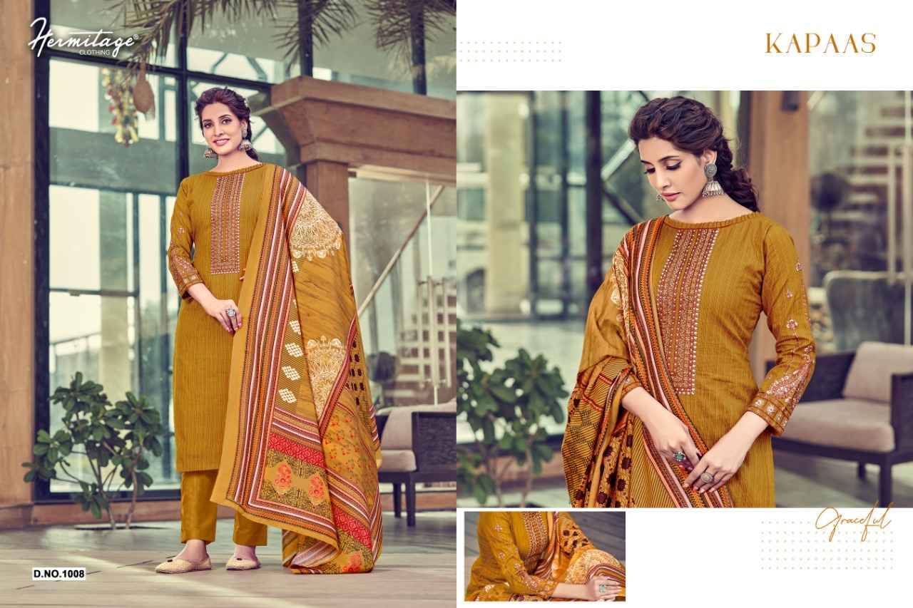 Kapaas By Hermitage 1001 To 1008 Series Beautiful Festive Suits Stylish Fancy Colorful Party Wear & Occasional Wear Pure Lawn Cotton Dresses At Wholesale Price