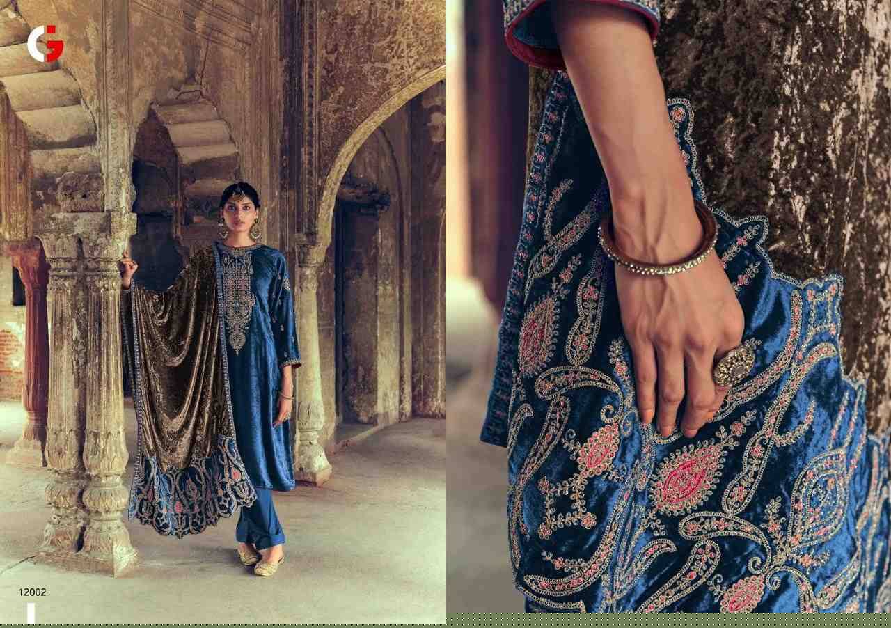 Shehnaaz By Gull Jee 12001 To 12006 Series Beautiful Festive Suits Stylish Fancy Colorful Party Wear & Occasional Wear Viscose Velvet Dresses At Wholesale Price