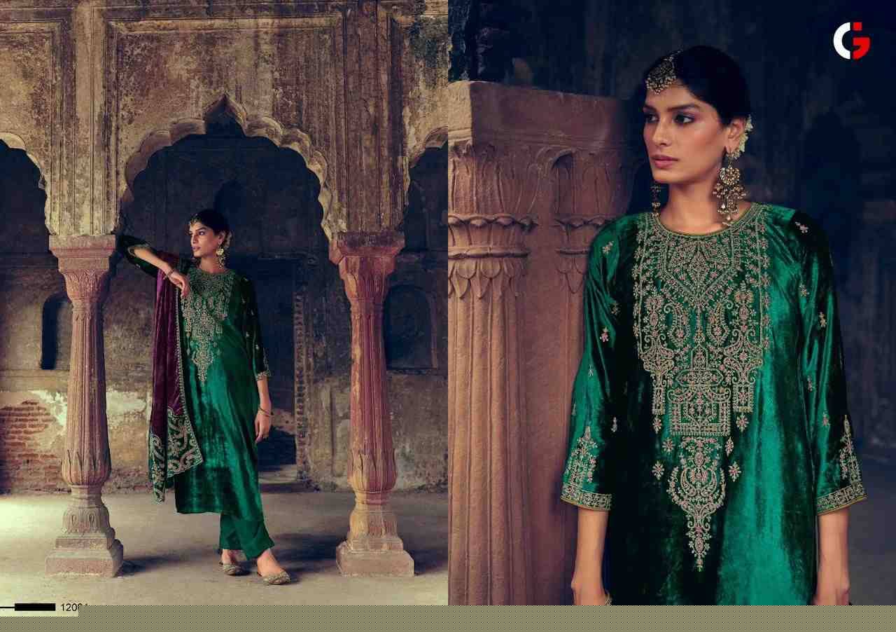 Shehnaaz By Gull Jee 12001 To 12006 Series Beautiful Festive Suits Stylish Fancy Colorful Party Wear & Occasional Wear Viscose Velvet Dresses At Wholesale Price