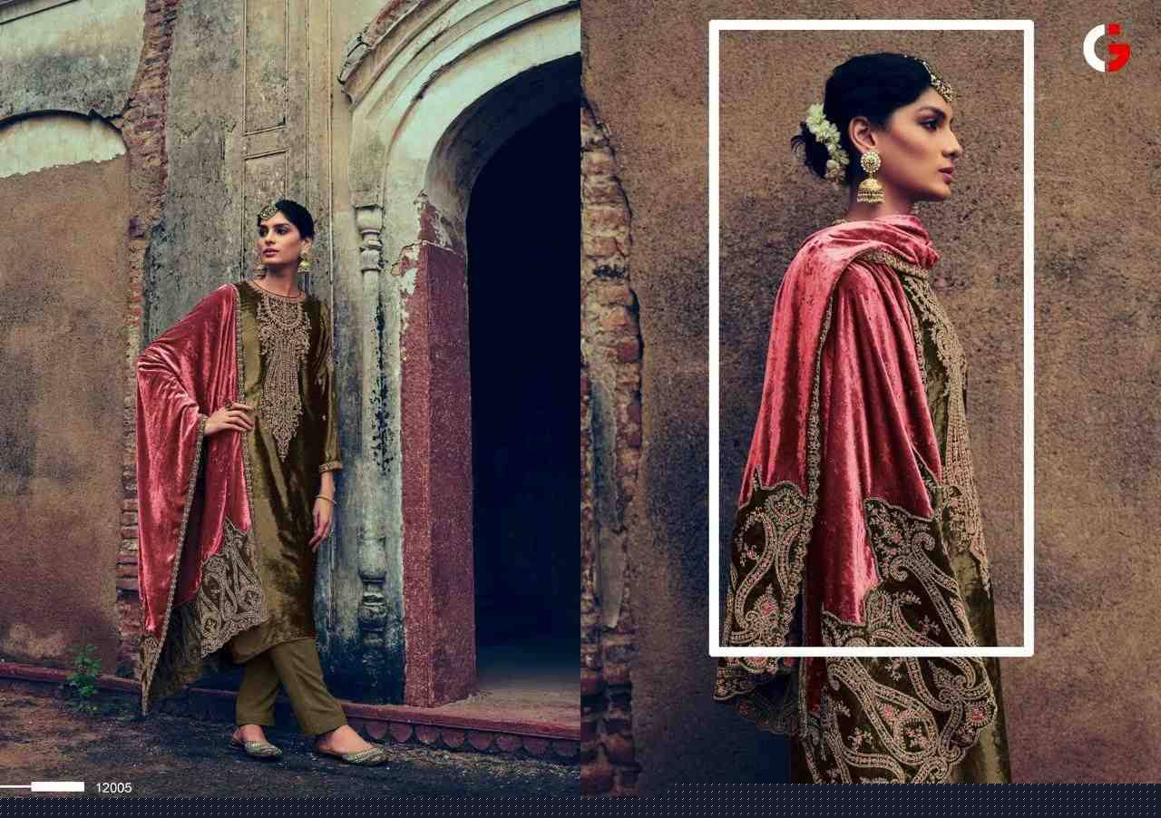 Shehnaaz By Gull Jee 12001 To 12006 Series Beautiful Festive Suits Stylish Fancy Colorful Party Wear & Occasional Wear Viscose Velvet Dresses At Wholesale Price