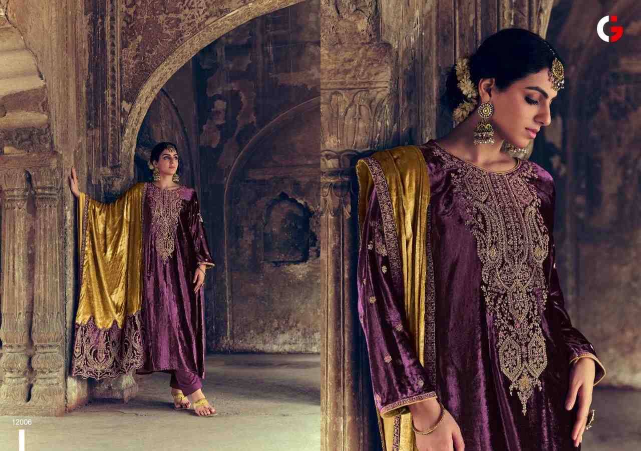 Shehnaaz By Gull Jee 12001 To 12006 Series Beautiful Festive Suits Stylish Fancy Colorful Party Wear & Occasional Wear Viscose Velvet Dresses At Wholesale Price