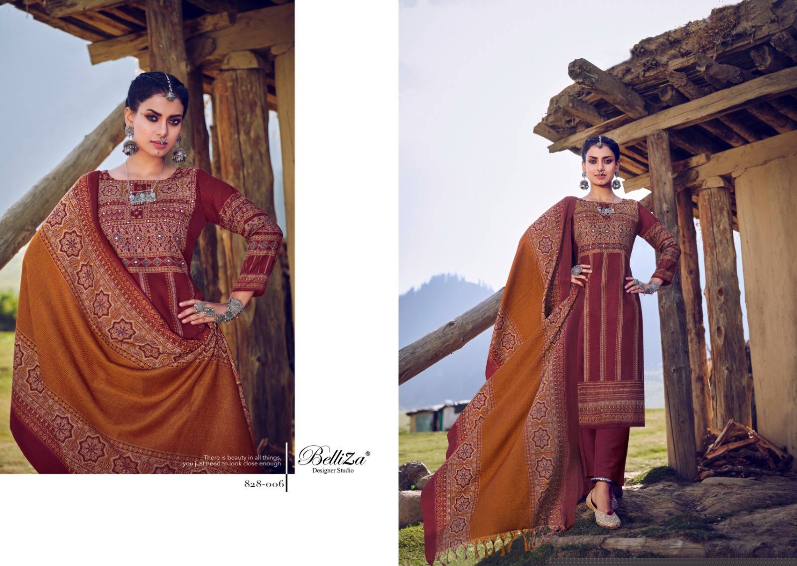 Saiba By Belliza 828-001 To 828-008 Series Beautiful Festive Suits Stylish Fancy Colorful Party Wear & Occasional Wear Pure Alpine Embroidered Dresses At Wholesale Price